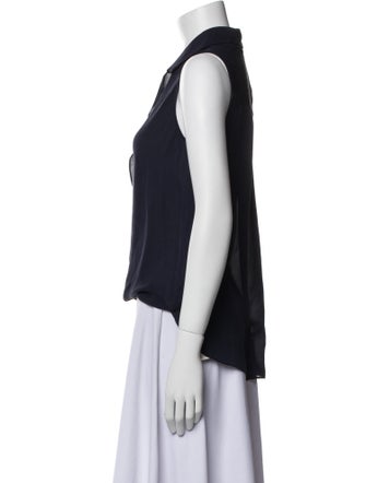 L'Agence Silk V-Neck Crop Top