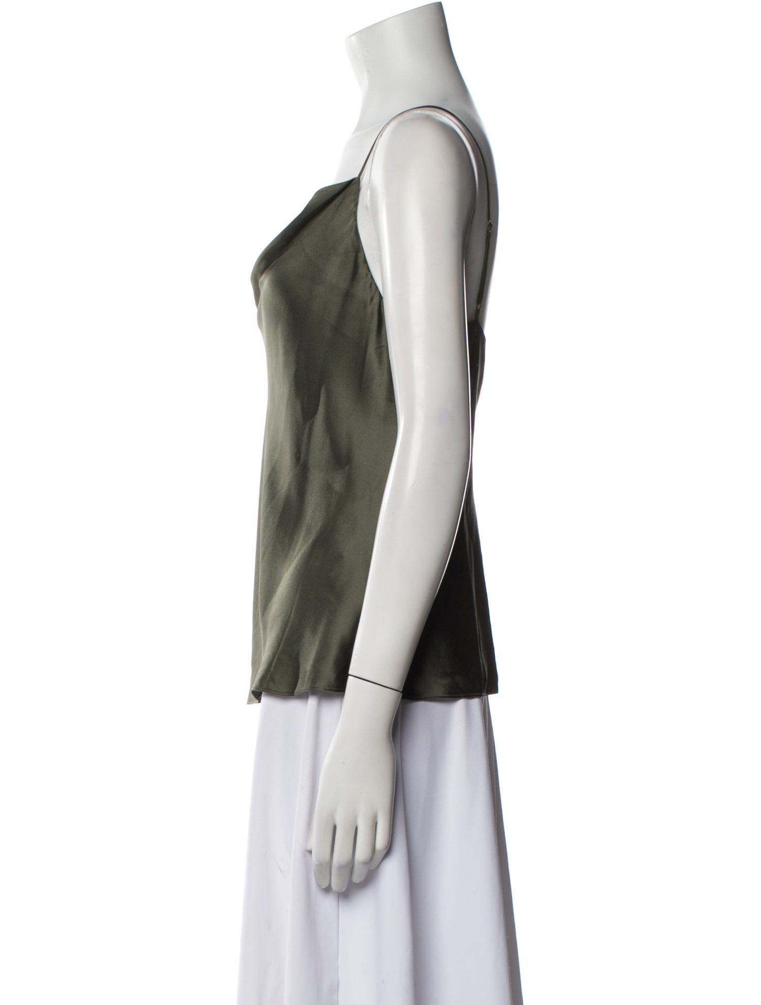 L'Agence Silk Cowl Neck Top