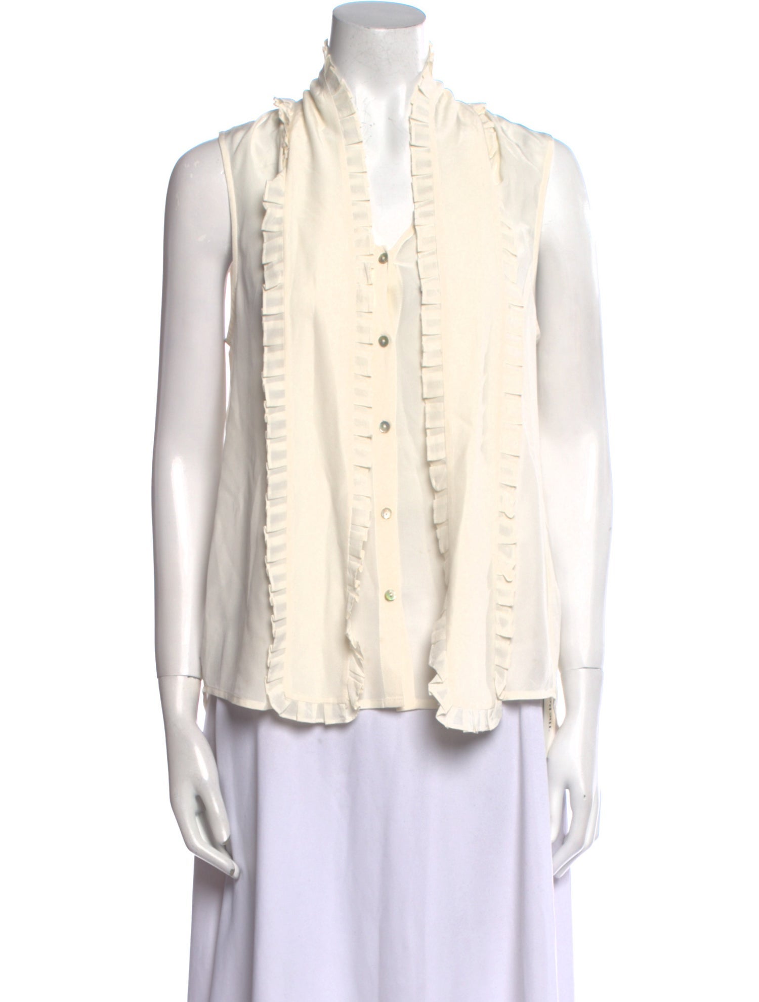 L'Agence Silk V-Neck Blouse