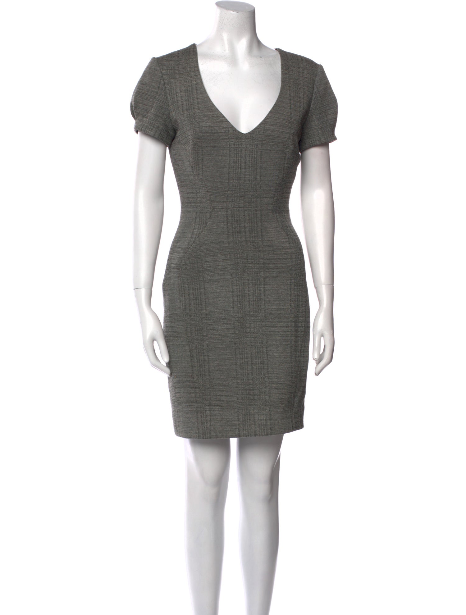 L'Agence V-Neck Mini Dress