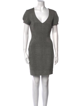 L'Agence V-Neck Mini Dress