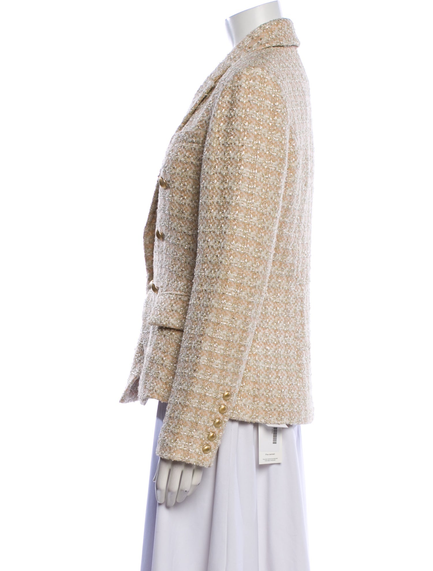 L'Agence Tweed Pattern Blazer