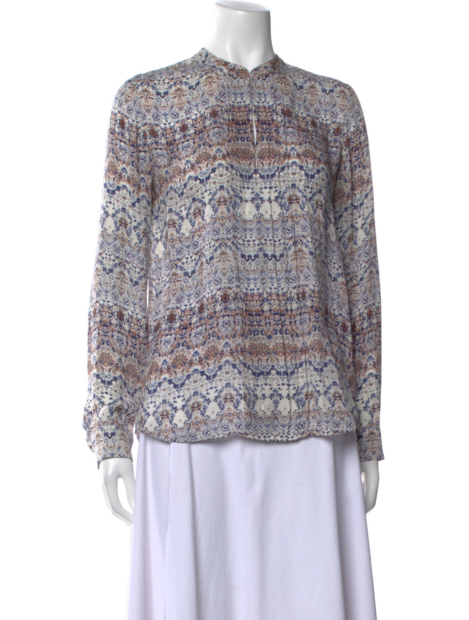 L'Agence Silk Printed Blouse