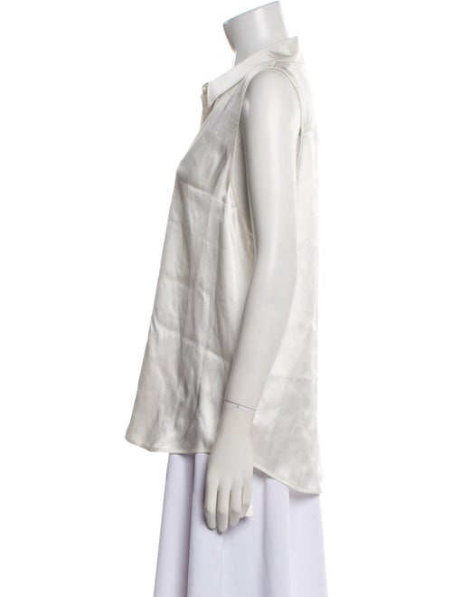 L'Agence Silk Sleeveless Button-Up Top