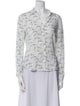 L'Agence Floral Print Long Sleeve Button-Up Top