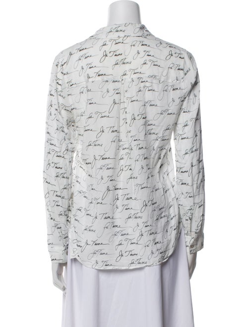 L'Agence Floral Print Long Sleeve Button-Up Top