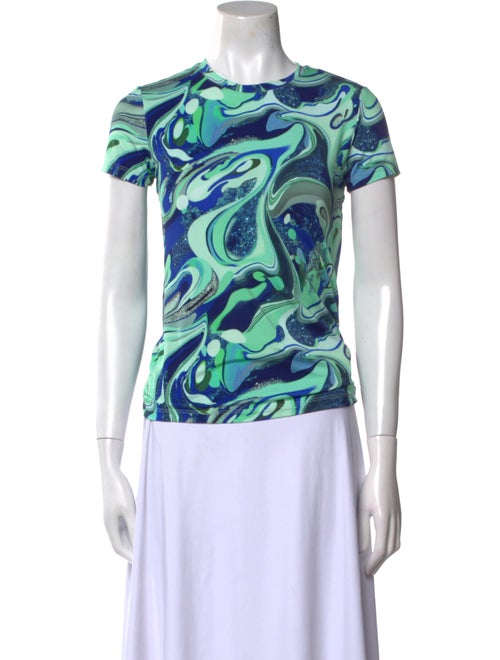 L'Agence Printed Crew Neck T-Shirt