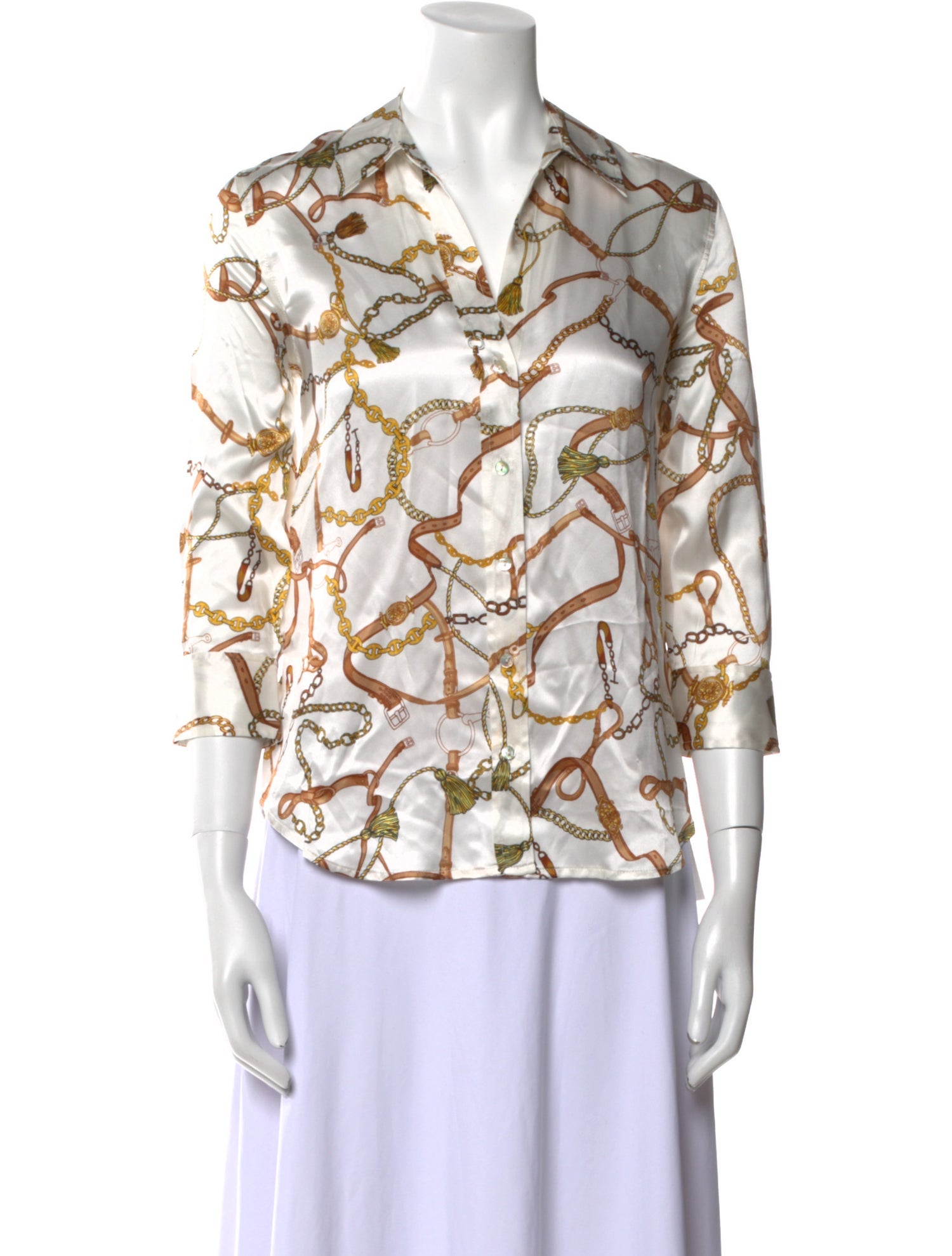 L'Agence Silk Printed Blouse