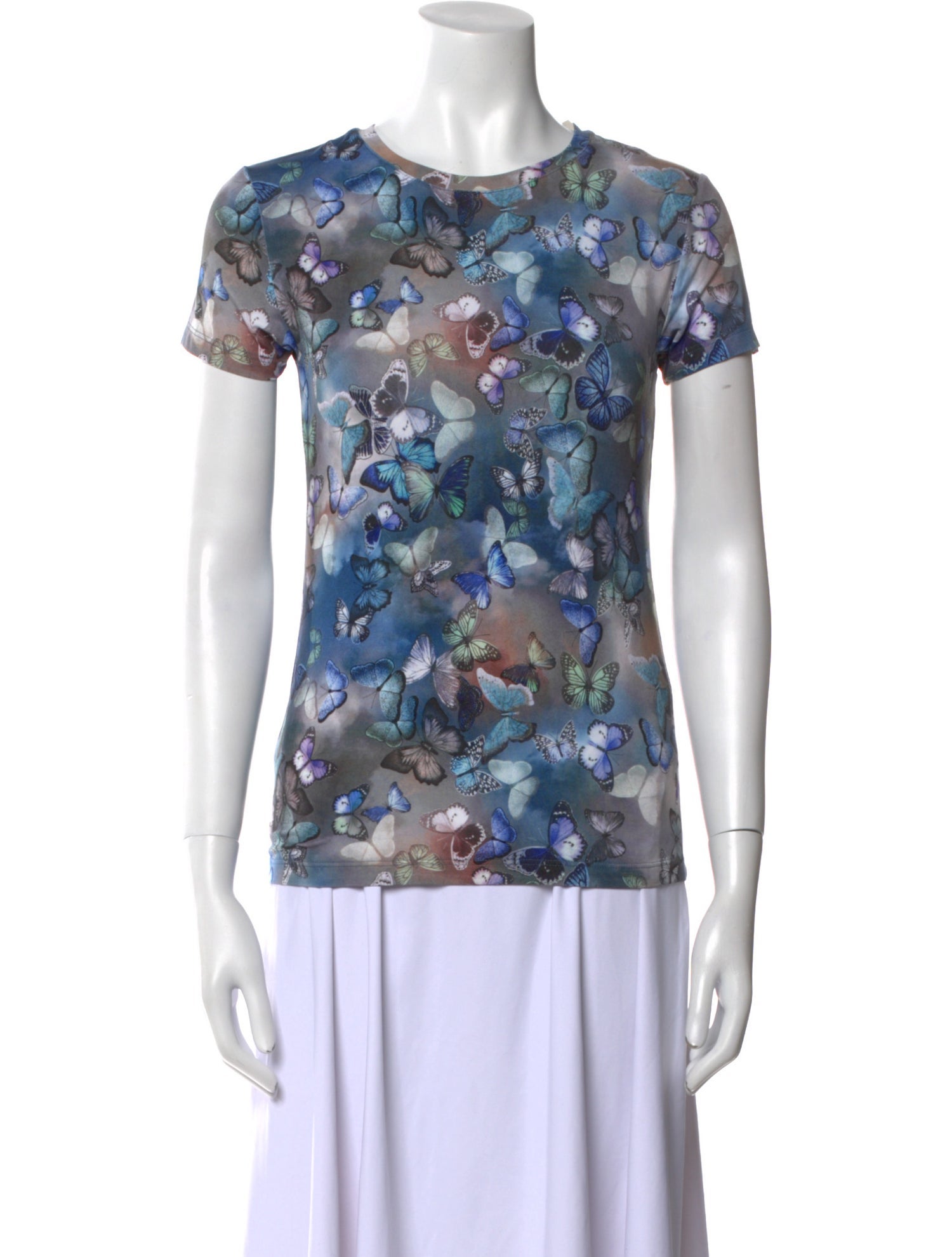 L'Agence Floral Print Crew Neck T-Shirt w/ Tags