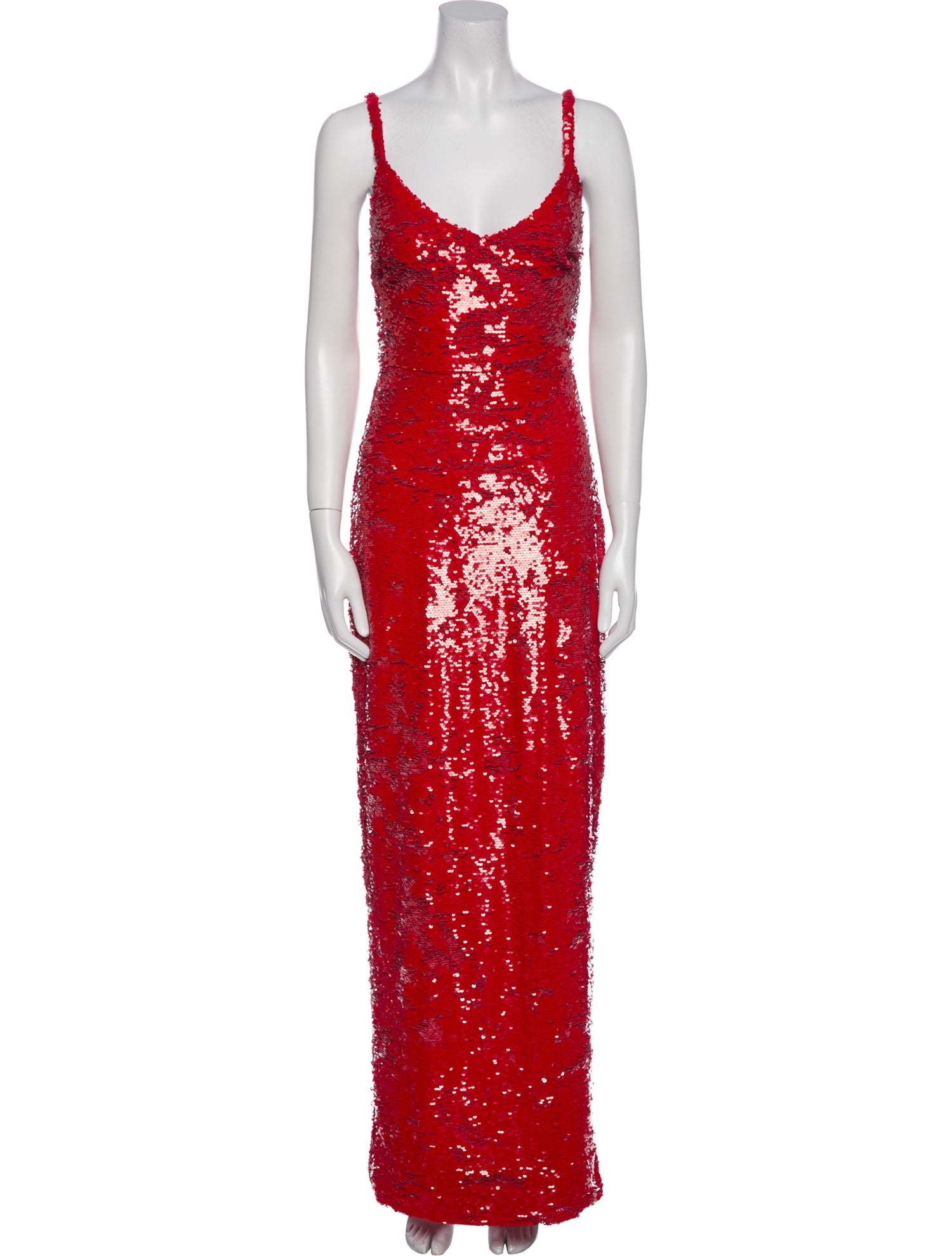 L'Agence V-Neck Long Dress