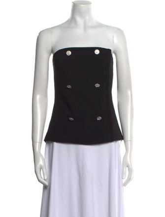 L'Agence Printed Strapless Top