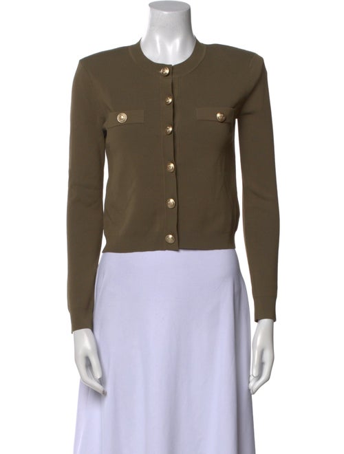 L'Agence Crew Neck Long Sleeve Crop Top