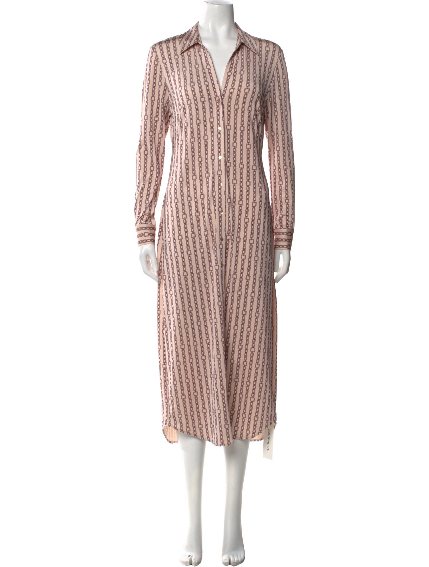L'Agence Striped Long Dress