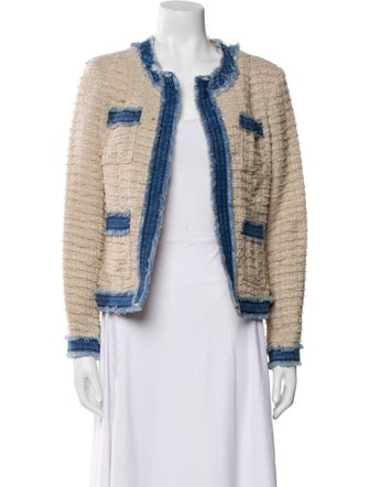 L'Agence Tweed Pattern Evening Jacket