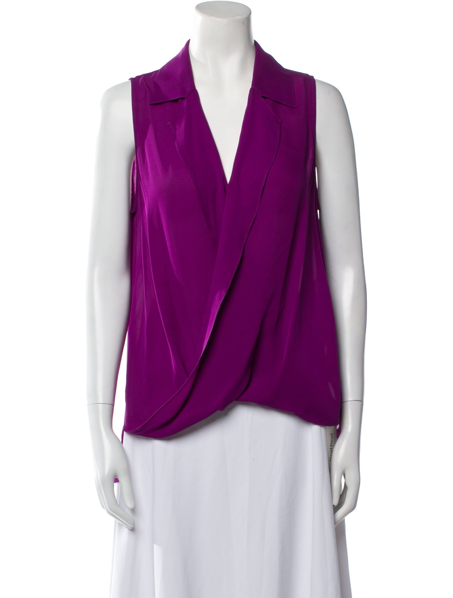 L'Agence Silk V-Neck Blouse