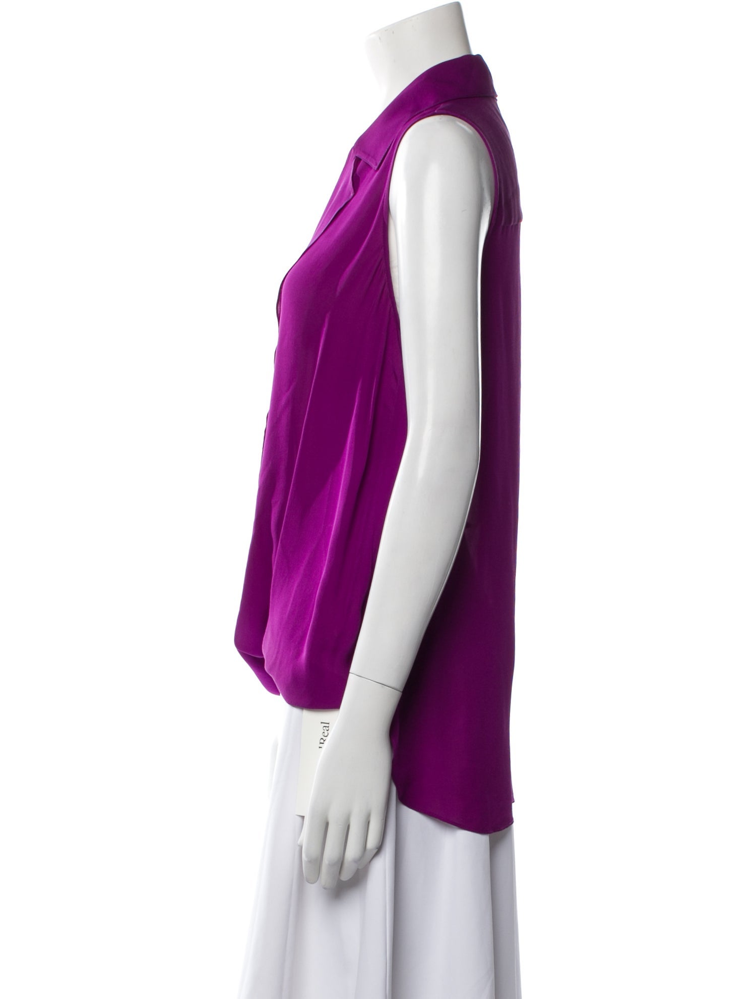 L'Agence Silk V-Neck Blouse