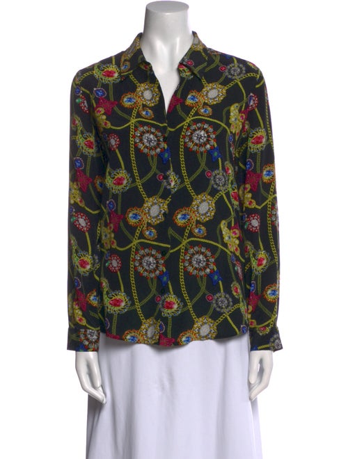 L'Agence Silk Printed Blouse