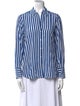 L'Agence Silk Striped Button-Up Top