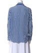 L'Agence Silk Striped Button-Up Top