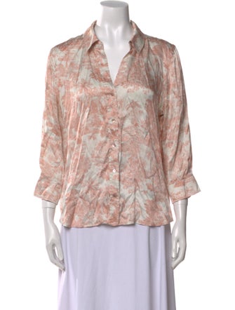 L'Agence Silk Printed Blouse