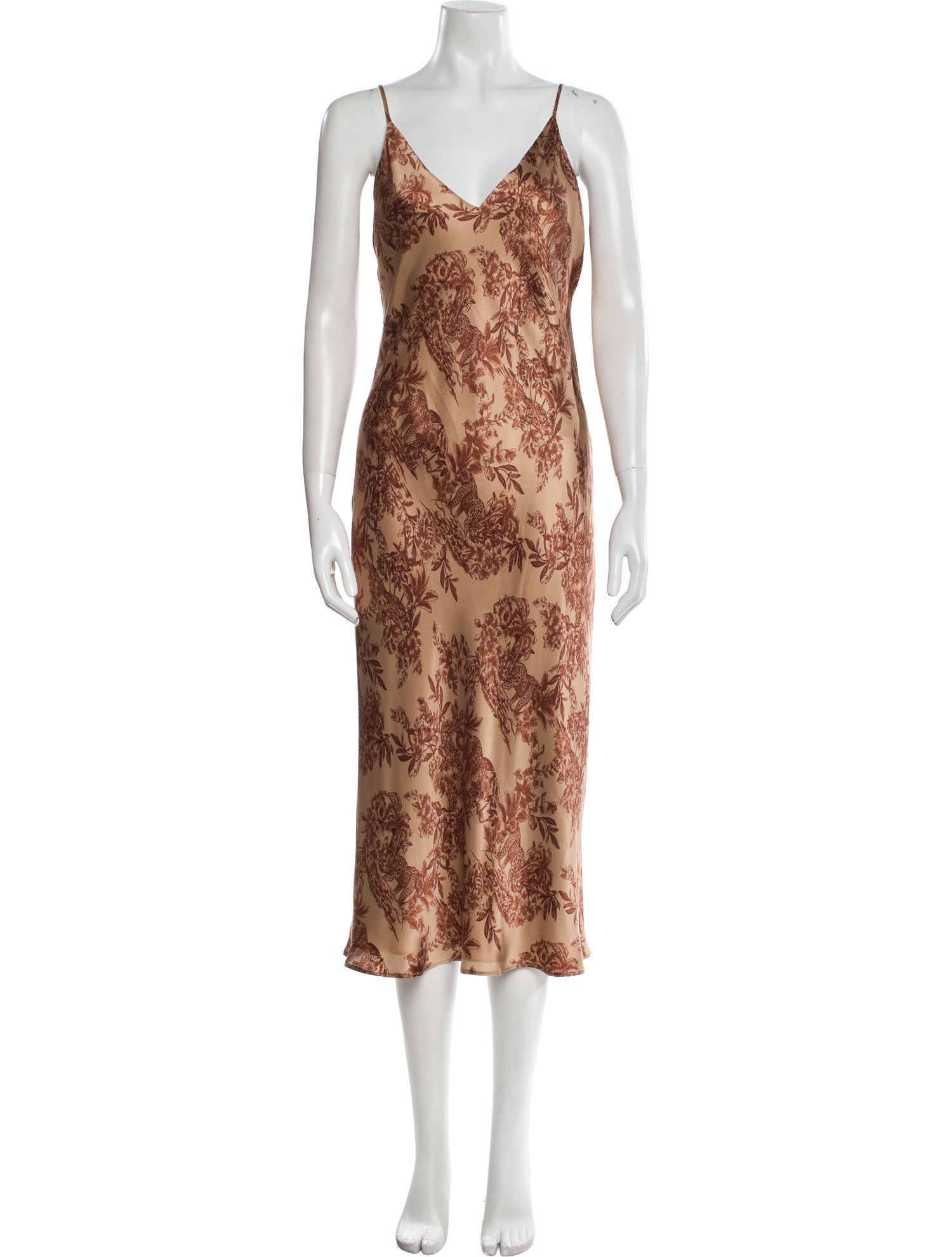 L'Agence Animal Print Long Dress w/ Tags