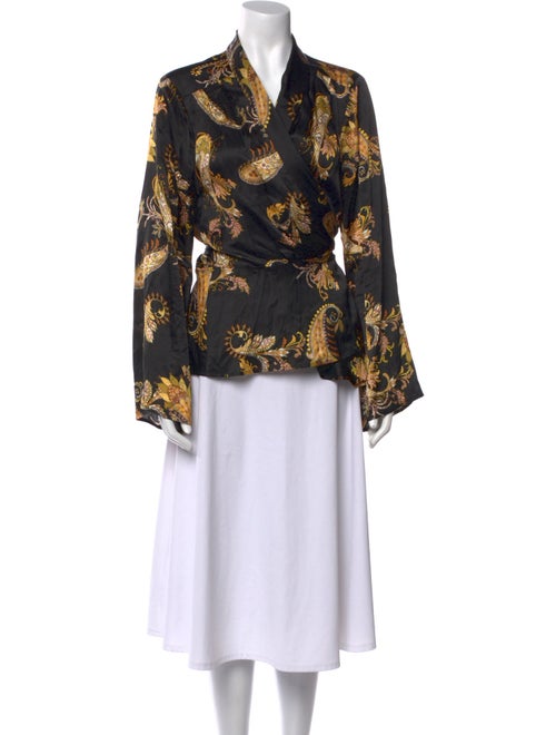 L'Agence Silk Printed Blouse