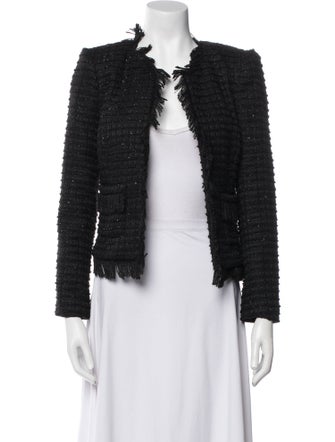 L'Agence Tweed Pattern Evening Jacket