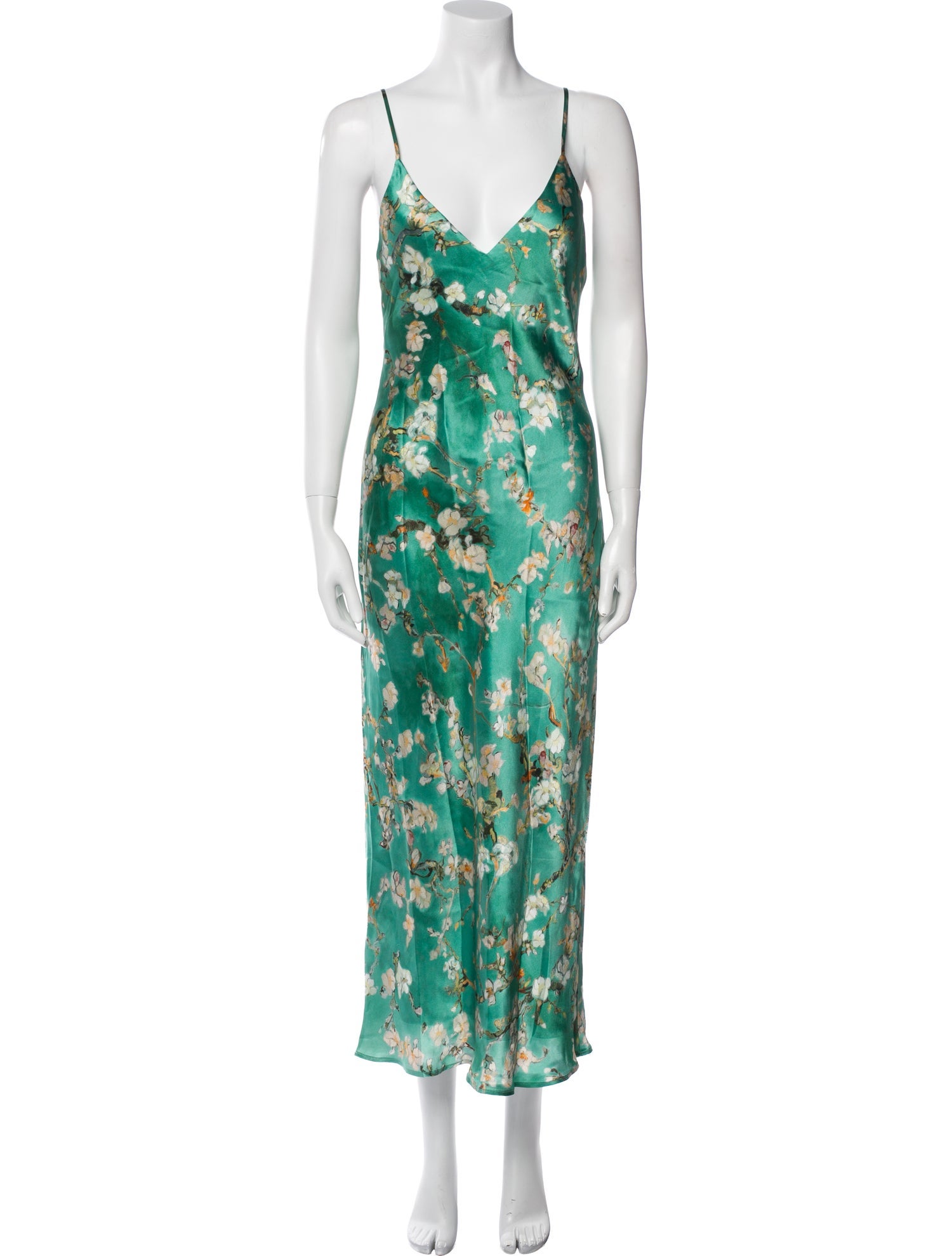 L'Agence Silk Long Dress