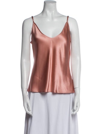 L'Agence Silk V-Neck Top