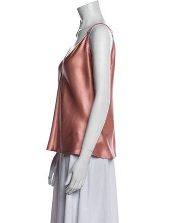 L'Agence Silk V-Neck Top