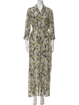 L'Agence Silk Long Dress