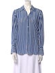 L'Agence Silk Striped Button-Up Top