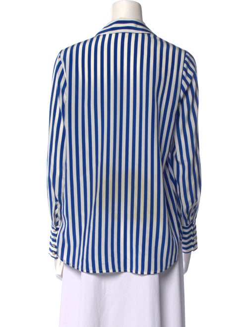 L'Agence Silk Striped Button-Up Top