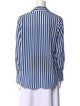 L'Agence Silk Striped Button-Up Top