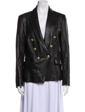 L'Agence Leather Blazer