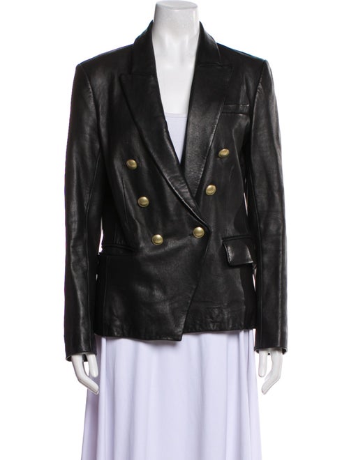 L'Agence Leather Blazer