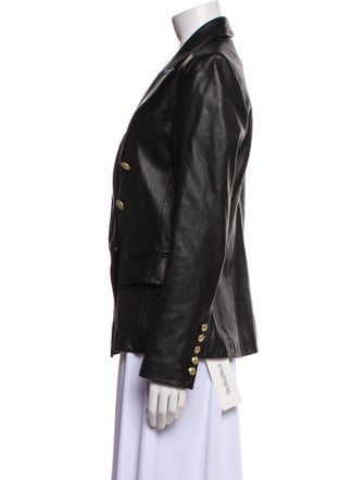 L'Agence Leather Blazer