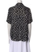 L'Agence Silk Polka Dot Print Button-Up Top