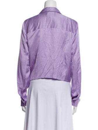 L'Agence V-Neck Long Sleeve Blouse