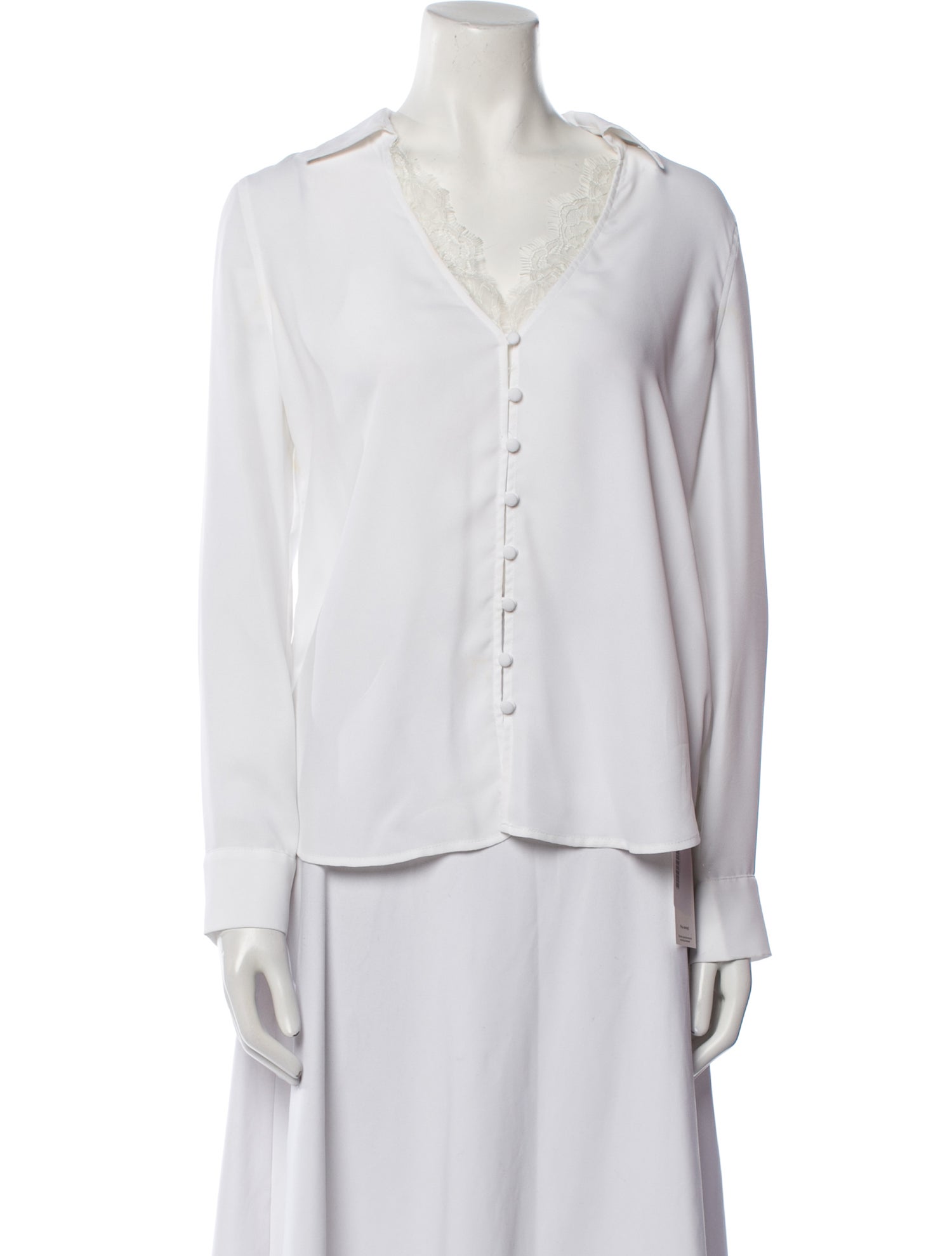 L'Agence V-Neck Long Sleeve Blouse