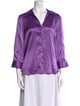 L'Agence Silk V-Neck Blouse