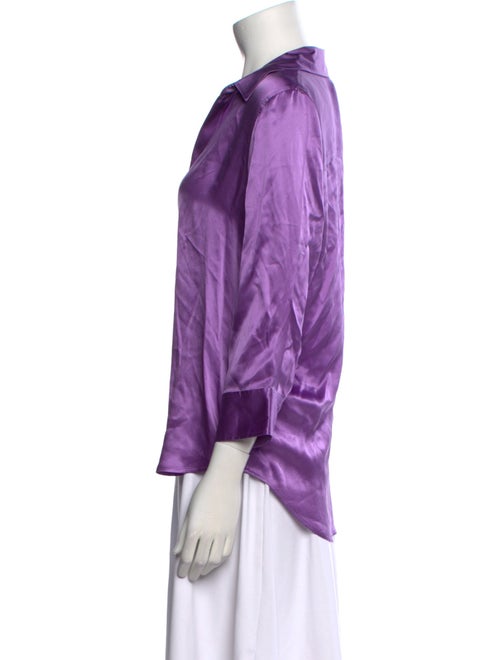 L'Agence Silk V-Neck Blouse