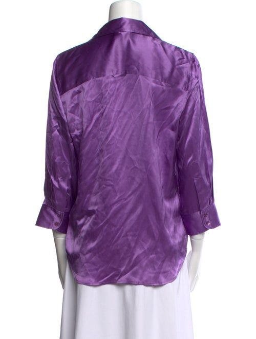 L'Agence Silk V-Neck Blouse