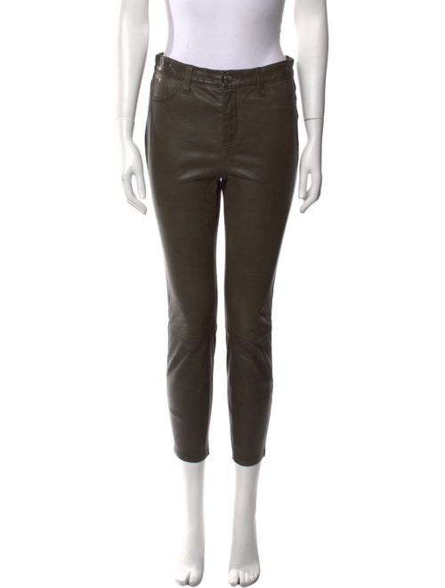 L'Agence Lamb Leather Skinny Leg Pants