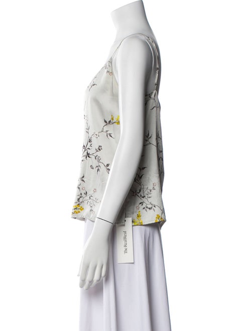 L'Agence Silk Floral Print Top
