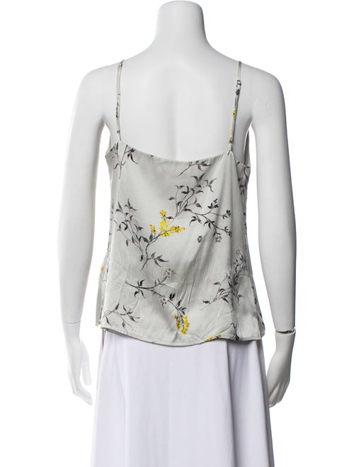 L'Agence Silk Floral Print Top