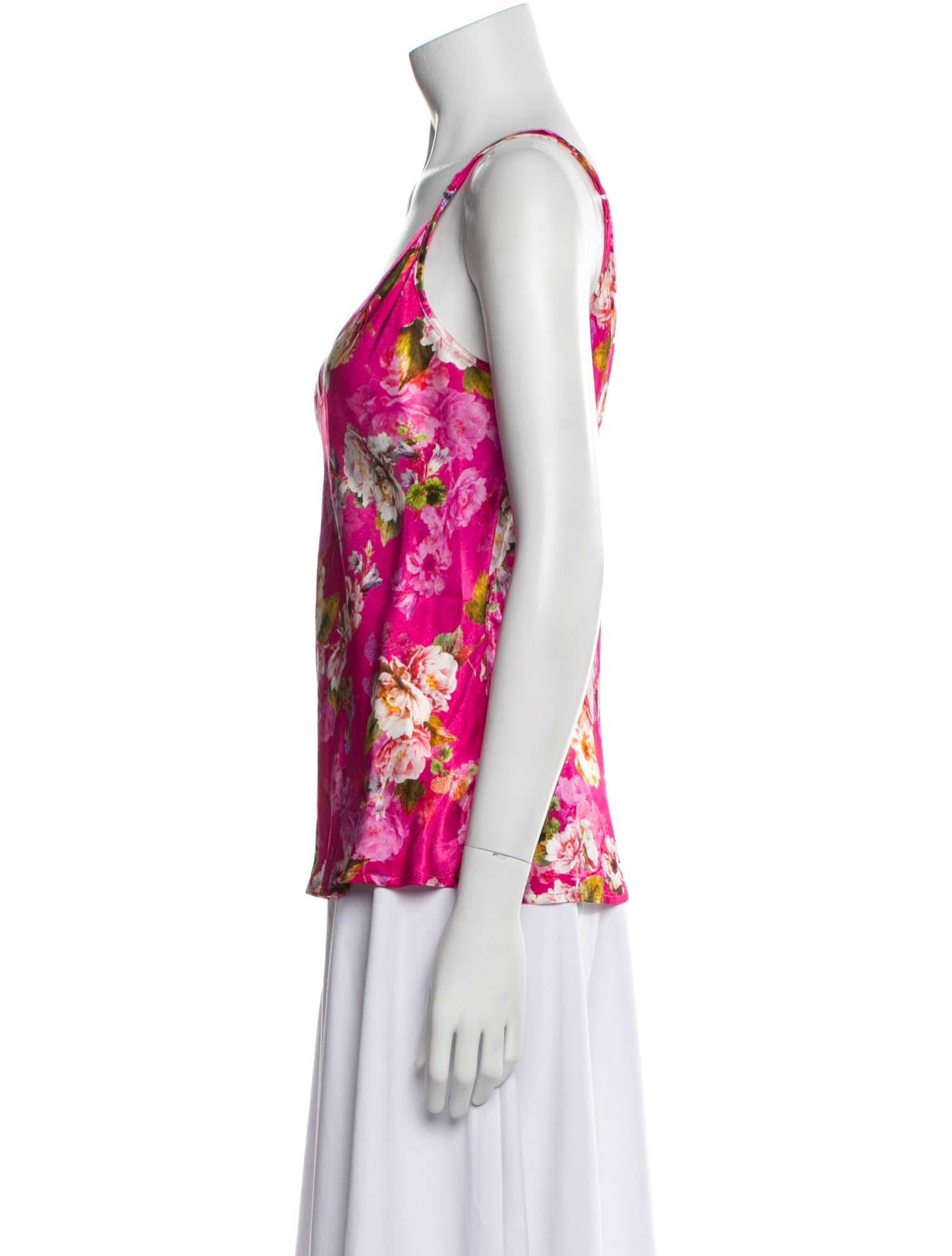 L'Agence Floral Print V-Neck Top