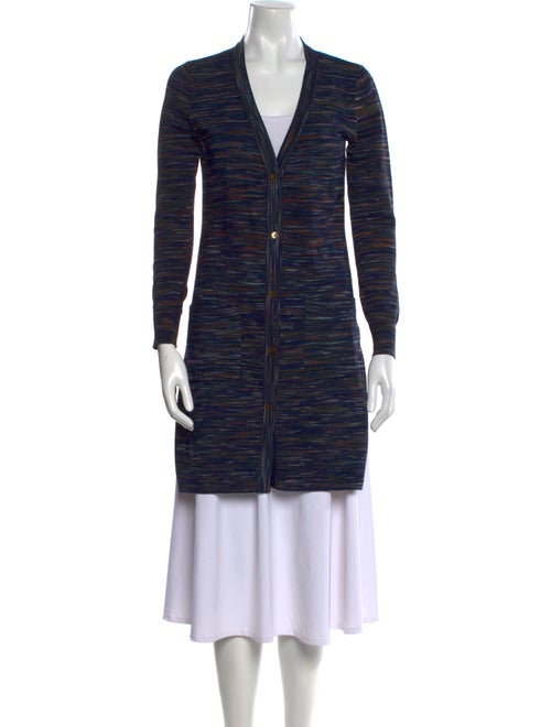 L'Agence Striped V-Neck Sweater