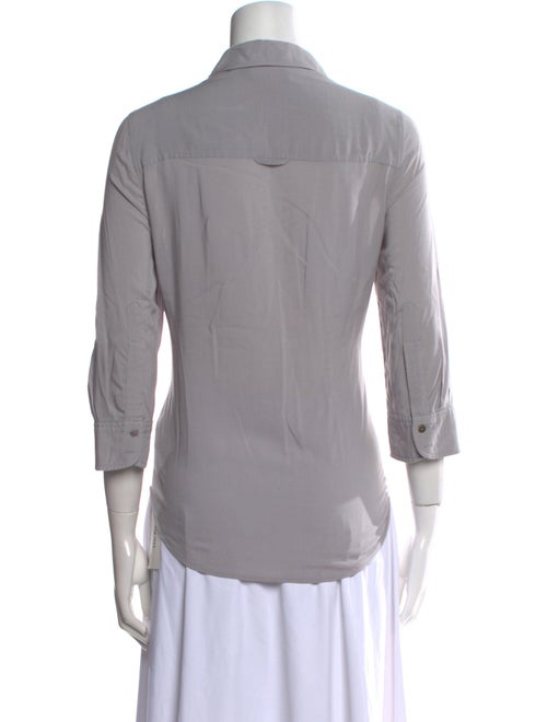 L'Agence Three-Quarter Sleeve Button-Up Top