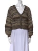 L'Agence Striped V-Neck Sweater